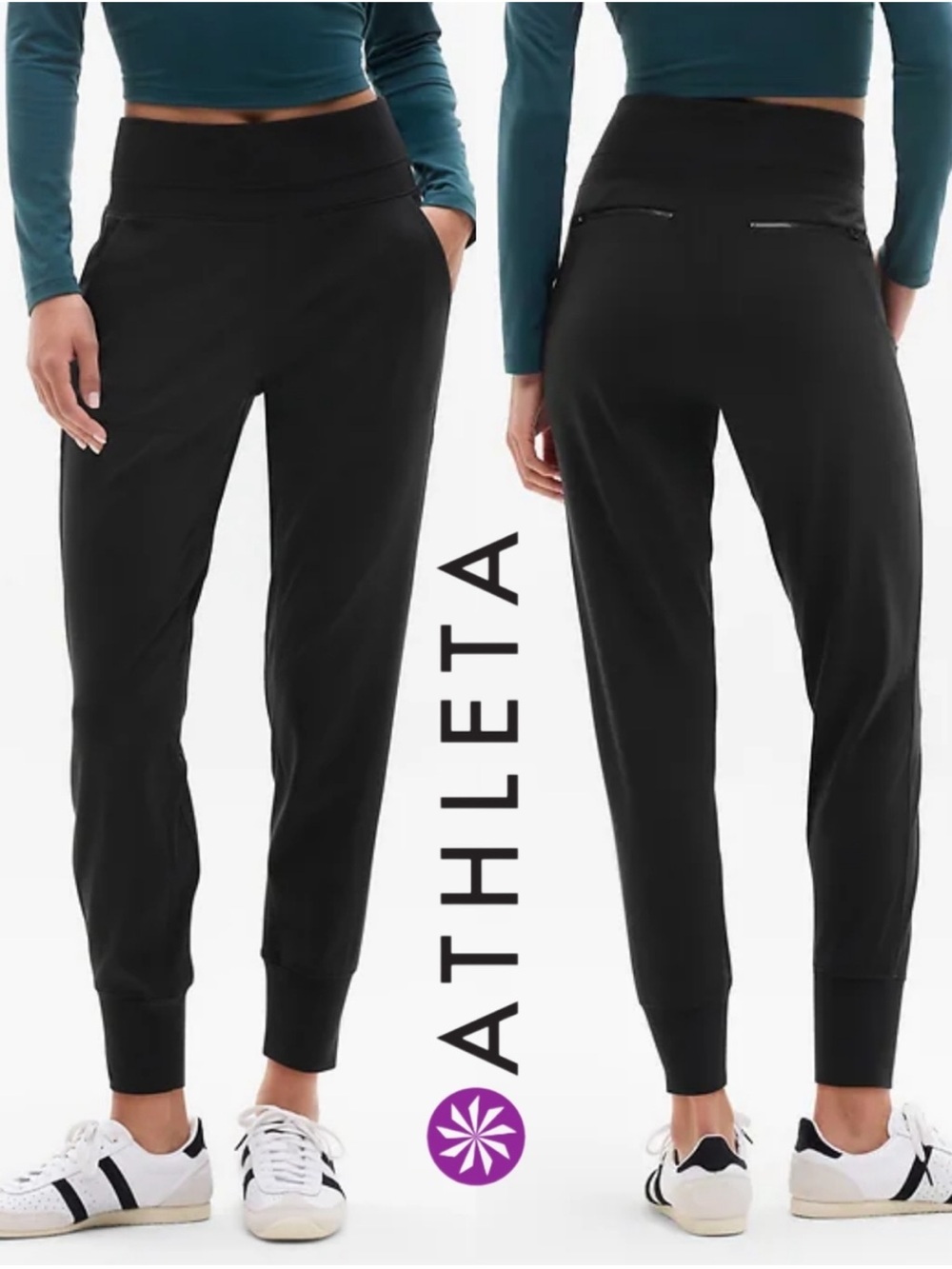 $109 Athleta Venice High Rise Jogger Women’s Size S in Black